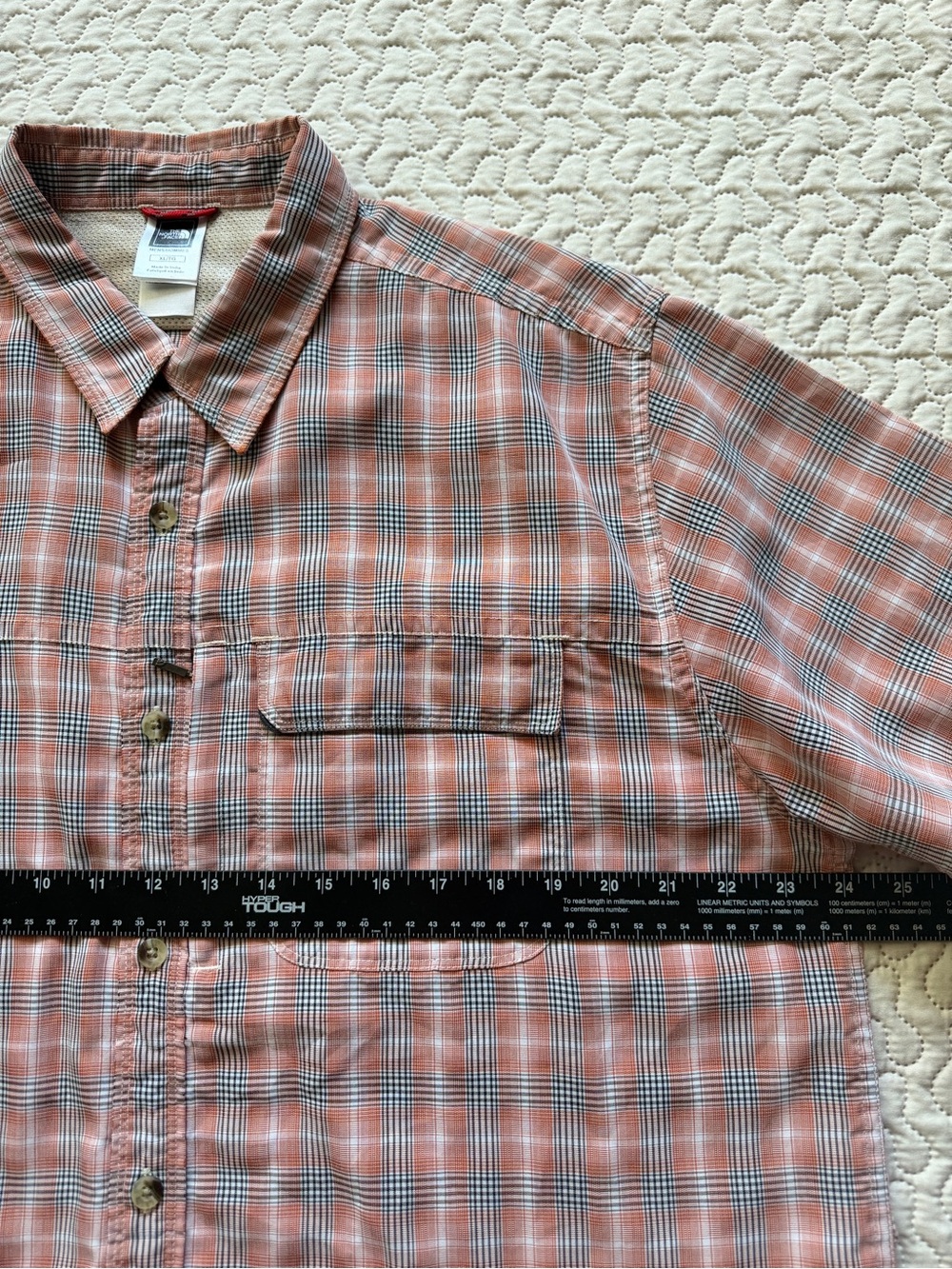 The North Face Men’s XL Plaid Short Sleeve Button-Up Hiking Outdoor Shirt Modal - Picture 5 of 11